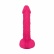 Realistické silikonové dildo s varlaty a přísavkou ve výrazné růžové barvě - Real Safe Berry.
