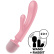 Masážní vibrátor se zajíčkem na dráždění klitorisu Tripple Lover Hybrid růžový. 