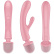 Růžový silikonový vaginální vibrátor se zajíčkem na klitoris vám poskytne hluboké vibrace. 