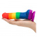 Silikonové duhové dildo Colours Pride Edition Rainbow 5 v ruce.
