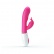 Růžový silikonový vibrátor se stimulátorem klitorisu a mírně zahnutou špičkou pro lepší zacílení bodu G - Pretty Love Felix.