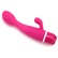 Ohebný silikonový vibrátor v růžové barvě s kulatou špičkou a výstupkem na stimulaci klitorisu Pink Leaf.