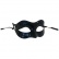 Unisex černá lesklá maska, přes kterou je dobrý výhled a snadno se přizpůsobí obličeji a velikosti hlavy.