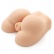 Masturbátor Juicy Peach se dvěma otvory ve tvaru ženského zadečku a vaginy, s vibračním vajíčkem v balení.